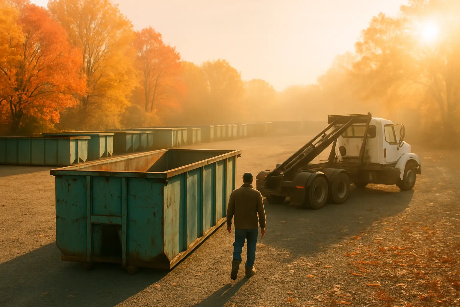 Jade Dumpster Rental crew and equipment, Blackstone, VA